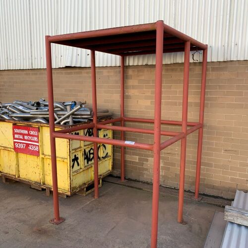 Fabricated Steel Framed Machine Stand Approx 1.2m x 1.5m x 2.5m