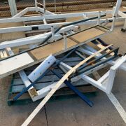 Lot Assorted Heavy Duty Steel Framed Machine Stands and Platforms (As Is) (White) - 2