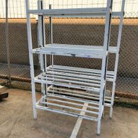 2x Bays Steel Framed 4 Tiered Storage Racks
