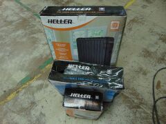 Bundle of 1x Heller HLF6 Heater fan, 1x Heller HWAL40R 40cm wall fan, 1x Heller Oil free column heater HOFC2000B - 2