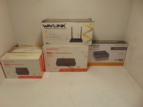 Misc. Bulk Lot of Wi-Fi Routers & Desktop Network Switches