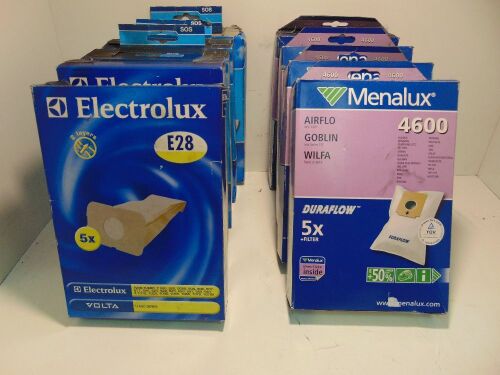 Misc. Vacuum Cleaner Bags - Electrolux & Menalux x 9 Boxes