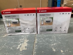2 x PIXMA TS3665 HOME 3-IN-1 PRINTER WHITE