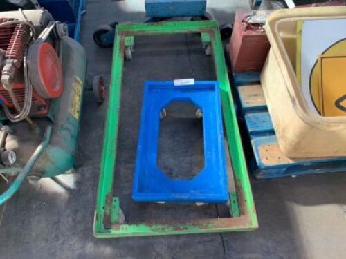 3x Assorted Steel and Plastic Mobile Work Stands