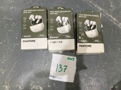 3 x PANTONE BT ACTIVE NOISE CANCELLING TRUE WIRELESS STEREO KHAKI