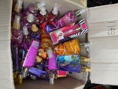 One Large Box Mixed Fragrances, Soulcal & Co Island Escape, Exotic Night, Summer Rain , Secret Sass Spell Bound & Summer Rain, 236ml and 125 ml, , SJP NYC EAU Rollerball 10ml , quantities unknown
