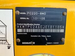 2018 Komatsu PC220-8MO Hydraulic Excavator, 1849hr - 24