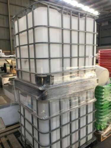 2x IBC 1000 Litre Liquid Storage Tanks
