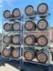 Qty of 8 stackable wine barrel racks - 6