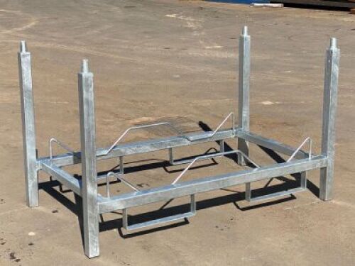 Qty of 8 stackable wine barrel racks