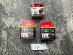 Bundle of Canon 640XL Ink Cartridges