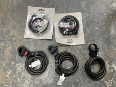 5 x Segway Ninebot 5-Digit Combination Cable Lock for Bikes and Scooters - PJ02MMS