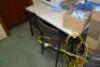 Steel Framed Laminate Table, 3 Assorted Kitchen Chairs