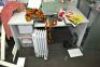 2 x Assorted Timber Office Desks, Chair, Display Cabinet