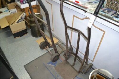 2 x Assorted Steel Framed 2 Wheeled Hand Trucks