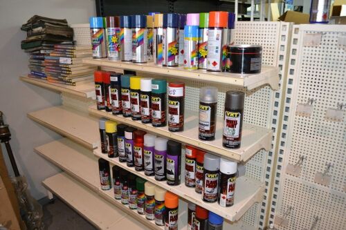 Large Quantity Assorted Vehicle Spray Paints and Enamels