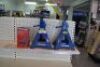 2 x Heavy Duty Steel Framed 4000kg Capacity Adjustable Axle Stands