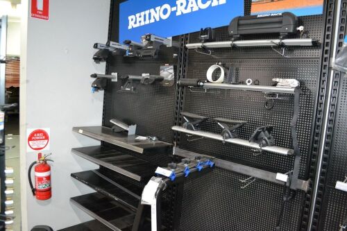 Quantity Assorted Rhino Roof and Bike Racks and Components