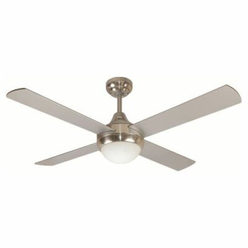 Mercator 120cm Brushed Chrome Glendale Ceiling Fan With Light FC182124BC
