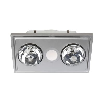 Mercator Midas Duo 3 in 1 Bathroom Heater Silver- BS132ESWSL