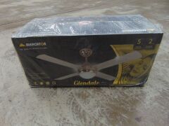 Mercator Glendale Brushed Chrome 1200mm (48 Inch) Ceiling Fan with Light FC182124BC - 2