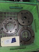 Assorted CNC spindle adaptors, includes green tray