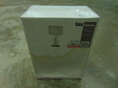 Sala Table Lamp Modern Nickel/White Linen E27 40W Max 510mm Telbix - SALA TL-NK/WH