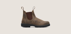 Blundstone Mens Elastic Sided Boot Lined 585 - Rustic Brown - Size US/13