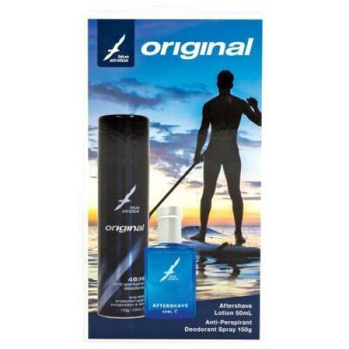 2x Blue Stratos Aftershave 50ml 2 Piece Set