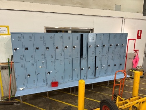 Bank of 28 Lockers