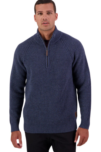 Swanndri Chalky Island Waffle Jumper - Oceanview - SW225313M P12059945 - Size L