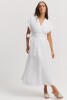 Country Road Linen Wrap Midi Dress - White - 60290876 - Size 12