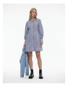 Witchery - Cotton Stripe Mini Dress - Flint Blue - 60287572 - Size 8