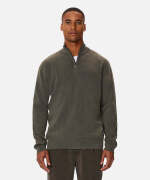 Industrie - The Lakewood Zip Neck Knit - Charcoal 20 - MKN32089NF - Size XL