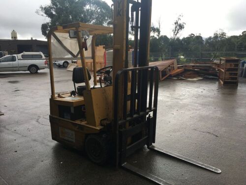 NYK 1000kg Capacity Battery Electric Forklift Model: NYKFB7-13P, S/N: 21550121