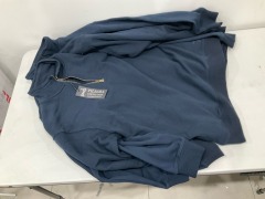 Bundle of 3 x Pilbara Collection - Men's Classic Zipper Heavyweight Fleece Pullover - French Navy - RMPC118 - Size S - Total RRP $239.85