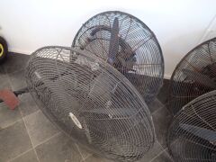 Quantity of 2 x Wall Mountable Industrial Fans