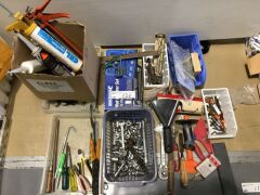 Lot Assorted Hand Tools, Sealant Applicators etc