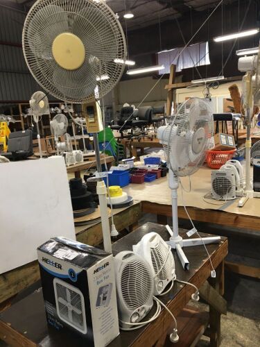 3 x Assorted Air Circulating Fans and 2 Assorted Fan Heaters