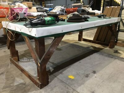 Heavy Duty Timber Framed Fabric Layout/Cutting Bench