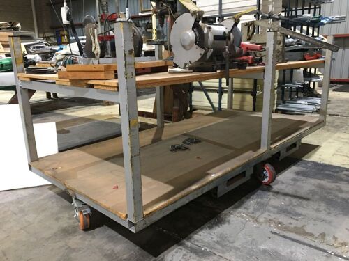 Steel Framed Mobile 2 Tiered Storage/Picking Bench