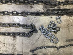 16 x Assorted Lengths Heavy Duty Chain and Quantity D Shackles - 2