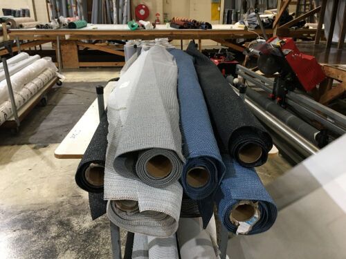 Approx 19 Part Rolls Assorted Woven Coated Shade Cloth