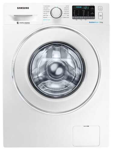 Samsung 7.5kg BubbleWash Front Load Washing Machine with Steam WW75J54E0IW