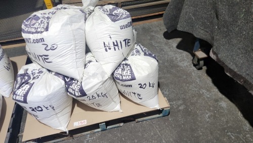Qty of 8 White PVC Powder