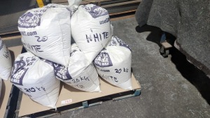 Qty of 8 White PVC Powder