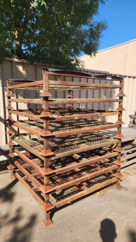 Qty of 7 Brown Steel Stillages