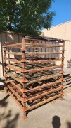 Qty of 7 Brown Steel Stillages