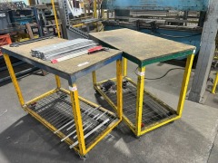 2 x HD Mobile Work Trolleys