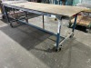 Steel Frame Mobile Work Bench, Timber Top - 3